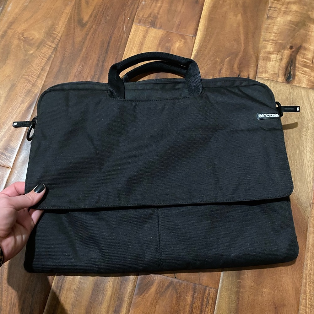 Fleece Lined Laptop Sleeve with Shoulder Strap